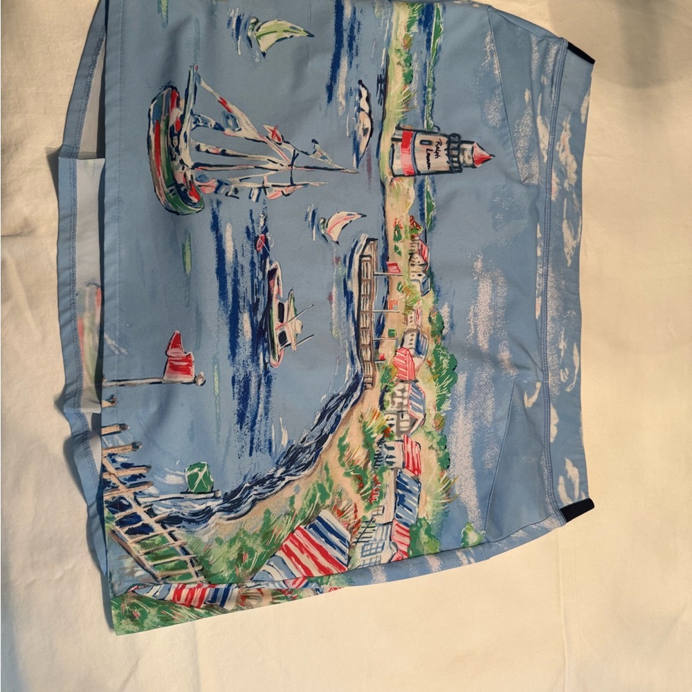 Scenic Print Blue Golf Skort